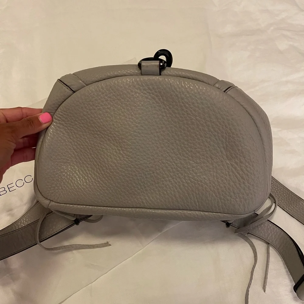 Rebecca Minkoff gray leather backpack